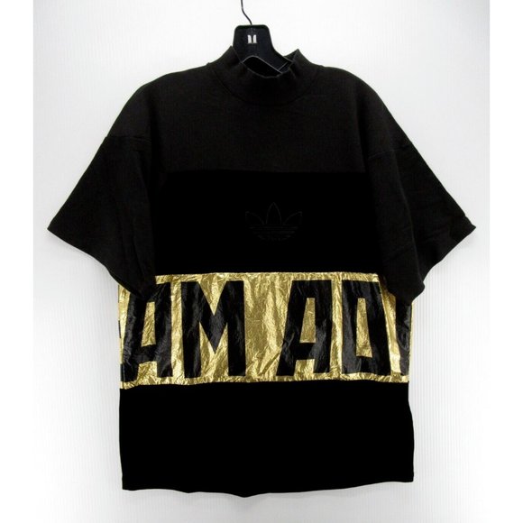 adidas Tops - Adidas Top XS Velvet Gold Panel Team Color Block Pullover Shirt